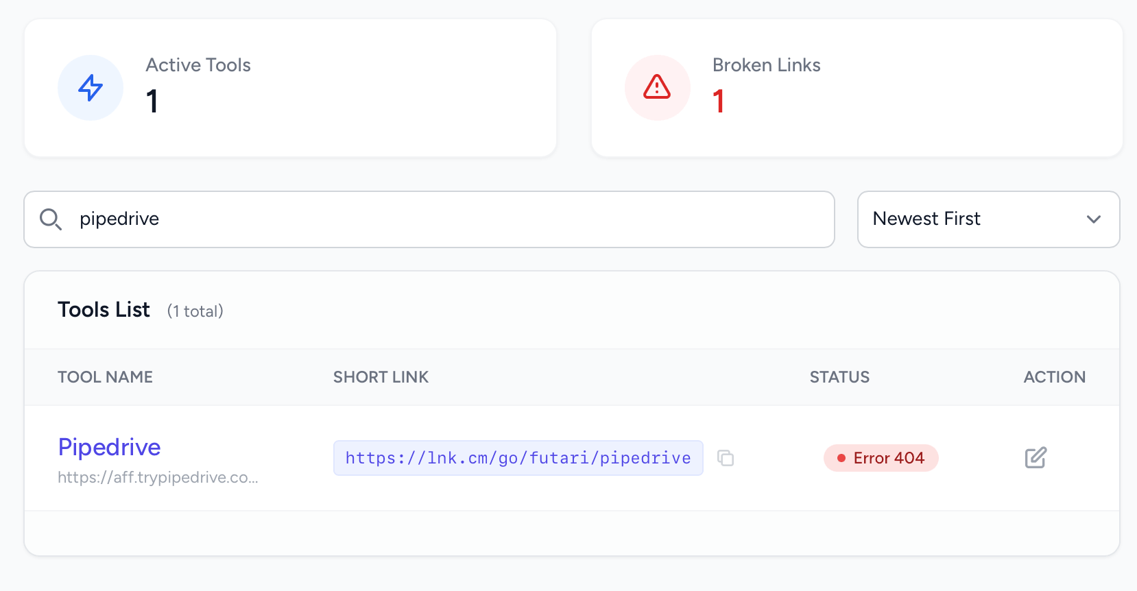 AffiManager - Wykrywanie niedziałających linków i alerty 404